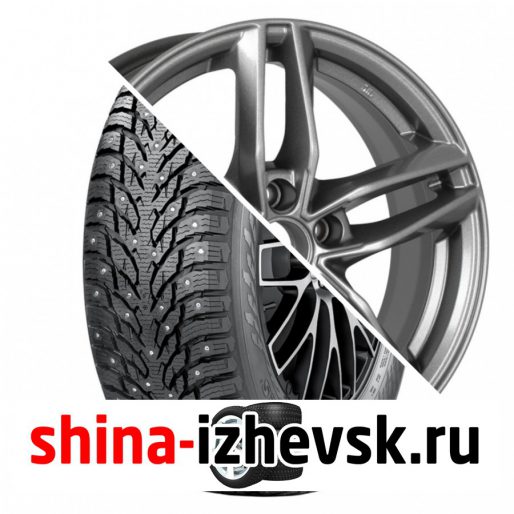 Колесо в сборе Nokian Hakkapeliitta 9 SUV 215/65 R16 T 102 + iFree Moskva 6.5xR16 5×100 ET40 DIA67.1 Насыщенный тёмно-серебристый в Ижевске